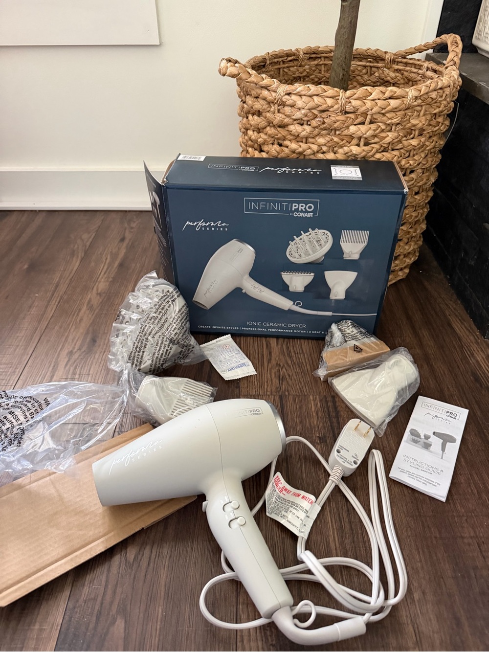INFINITIPRO by Conair Ceramic Ionic Hair Dryer — White